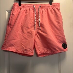 Maui and Sons Salmon Pink Men’s Swim Trunks Size XL